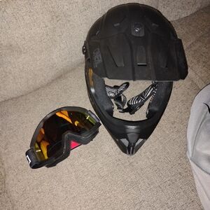 Black ONeil BMX Racing Helmet and Goggles Set